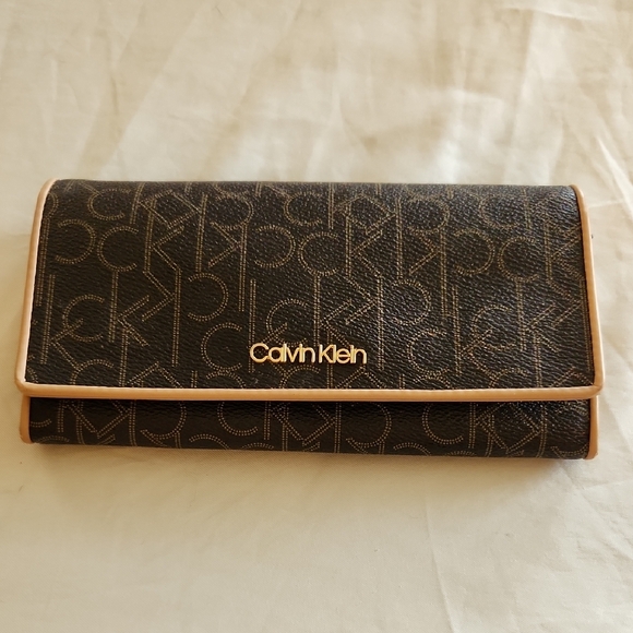 Calvin Klein Handbags - Calvin Klein Dark Brown Logo Wallet